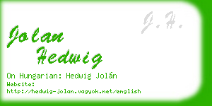 jolan hedwig business card